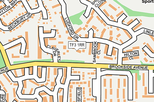 TF3 1RR map - OS OpenMap – Local (Ordnance Survey)