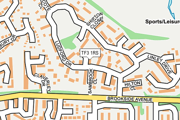 TF3 1RS map - OS OpenMap – Local (Ordnance Survey)