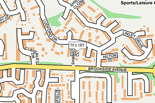 TF3 1RT map - OS OpenMap – Local (Ordnance Survey)