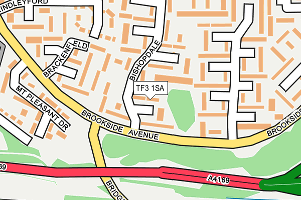 TF3 1SA map - OS OpenMap – Local (Ordnance Survey)