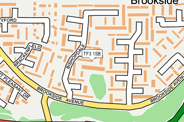 TF3 1SB map - OS OpenMap – Local (Ordnance Survey)