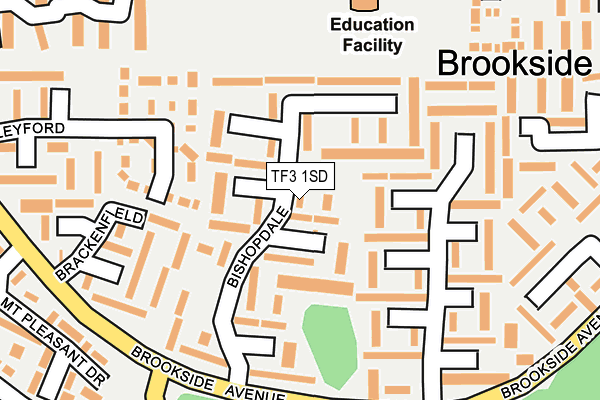 TF3 1SD map - OS OpenMap – Local (Ordnance Survey)