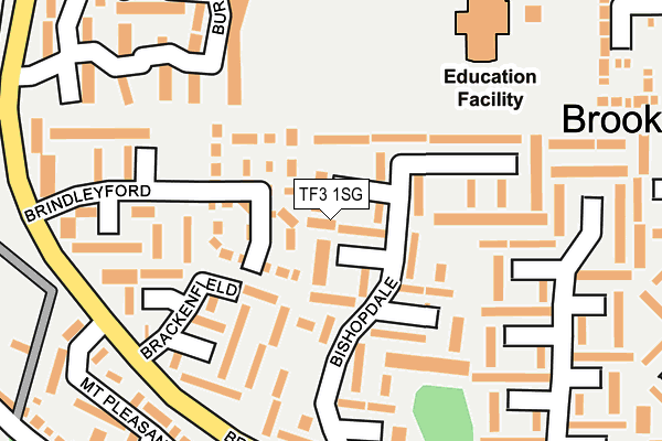 TF3 1SG map - OS OpenMap – Local (Ordnance Survey)