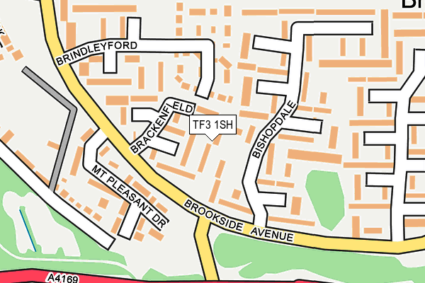 TF3 1SH map - OS OpenMap – Local (Ordnance Survey)