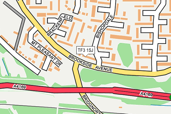 TF3 1SJ map - OS OpenMap – Local (Ordnance Survey)