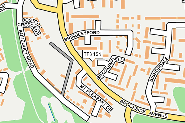 TF3 1SN map - OS OpenMap – Local (Ordnance Survey)