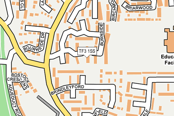 TF3 1SS map - OS OpenMap – Local (Ordnance Survey)