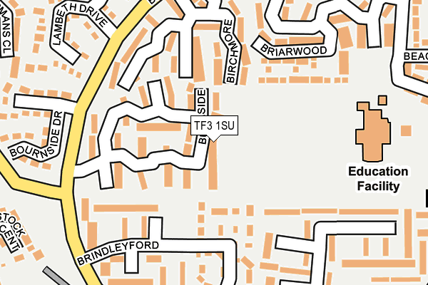 TF3 1SU map - OS OpenMap – Local (Ordnance Survey)