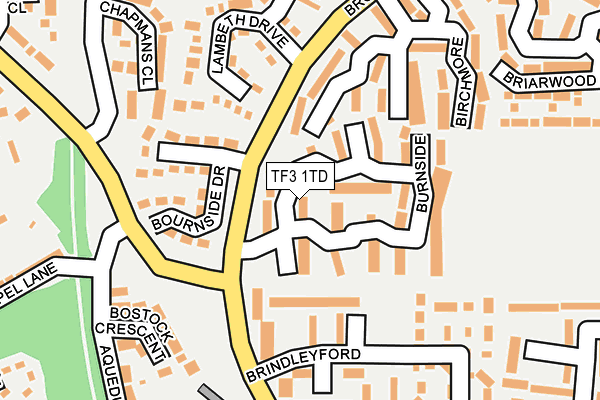 TF3 1TD map - OS OpenMap – Local (Ordnance Survey)