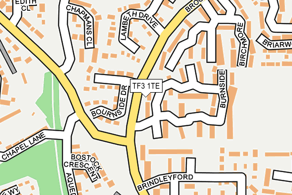 TF3 1TE map - OS OpenMap – Local (Ordnance Survey)