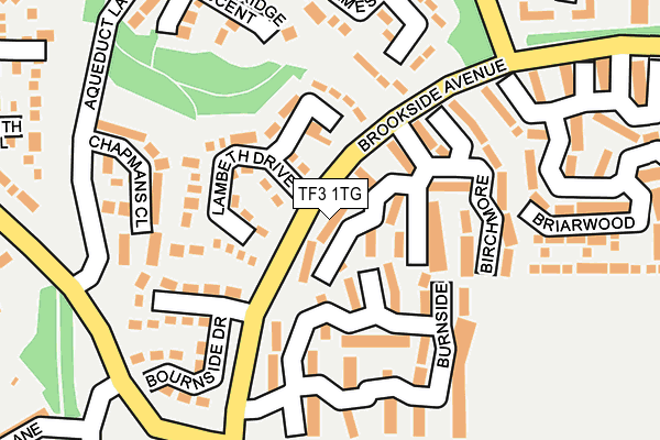 TF3 1TG map - OS OpenMap – Local (Ordnance Survey)