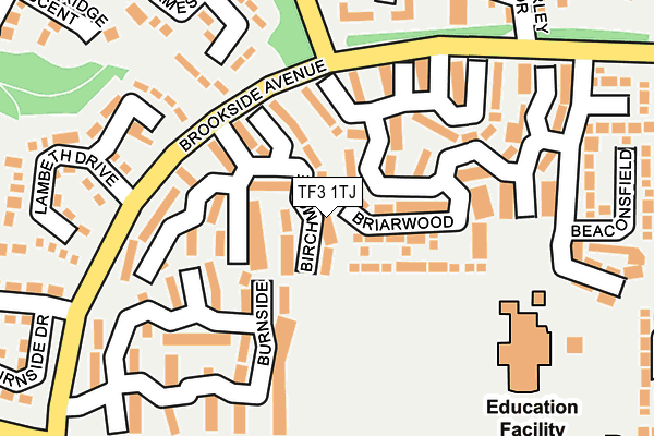 TF3 1TJ map - OS OpenMap – Local (Ordnance Survey)