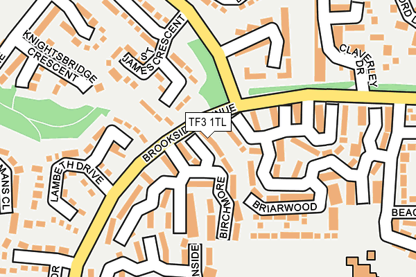 TF3 1TL map - OS OpenMap – Local (Ordnance Survey)