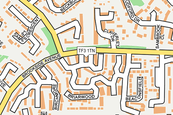 TF3 1TN map - OS OpenMap – Local (Ordnance Survey)