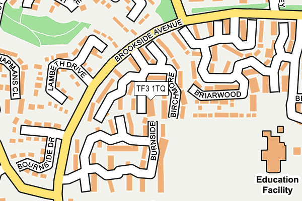 TF3 1TQ map - OS OpenMap – Local (Ordnance Survey)