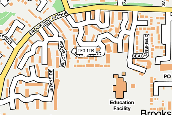 TF3 1TR map - OS OpenMap – Local (Ordnance Survey)
