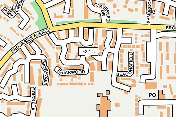 TF3 1TU map - OS OpenMap – Local (Ordnance Survey)