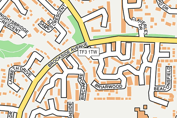 TF3 1TW map - OS OpenMap – Local (Ordnance Survey)