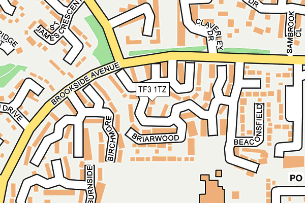 TF3 1TZ map - OS OpenMap – Local (Ordnance Survey)