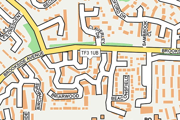 TF3 1UB map - OS OpenMap – Local (Ordnance Survey)