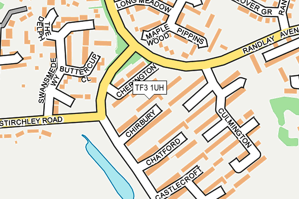 TF3 1UH map - OS OpenMap – Local (Ordnance Survey)