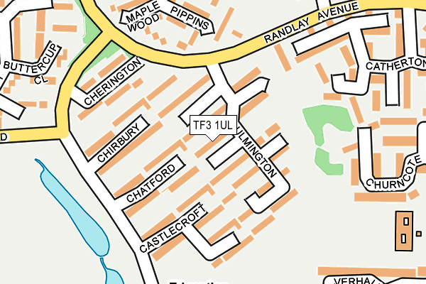 TF3 1UL map - OS OpenMap – Local (Ordnance Survey)