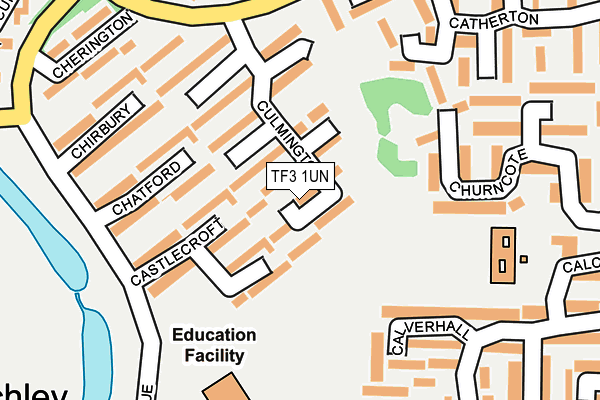 TF3 1UN map - OS OpenMap – Local (Ordnance Survey)