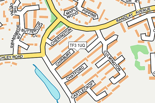 TF3 1UQ map - OS OpenMap – Local (Ordnance Survey)