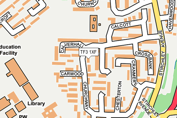 TF3 1XF map - OS OpenMap – Local (Ordnance Survey)