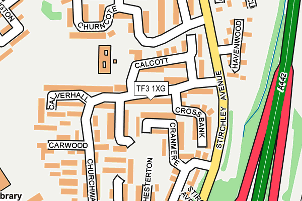 TF3 1XG map - OS OpenMap – Local (Ordnance Survey)