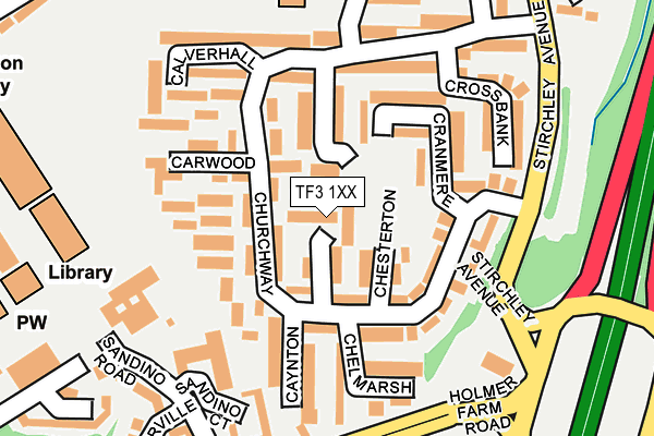 TF3 1XX map - OS OpenMap – Local (Ordnance Survey)