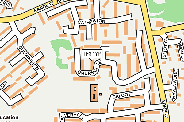 TF3 1YP map - OS OpenMap – Local (Ordnance Survey)