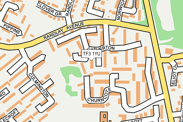 TF3 1YU map - OS OpenMap – Local (Ordnance Survey)