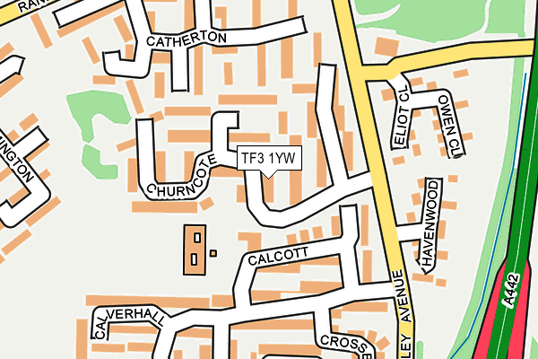 TF3 1YW map - OS OpenMap – Local (Ordnance Survey)