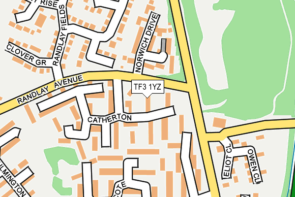 TF3 1YZ map - OS OpenMap – Local (Ordnance Survey)