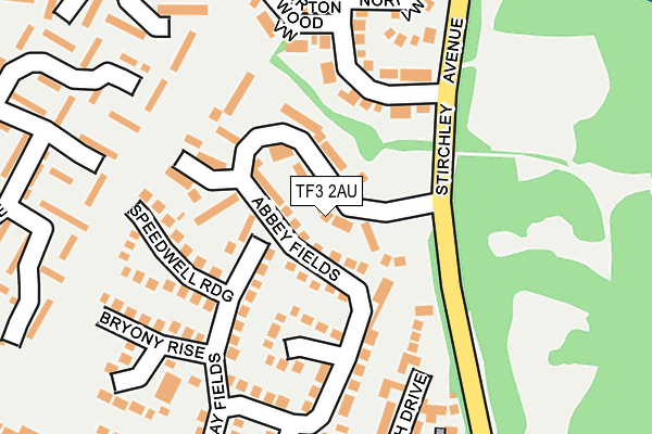 TF3 2AU map - OS OpenMap – Local (Ordnance Survey)