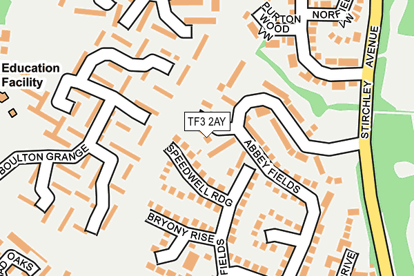 TF3 2AY map - OS OpenMap – Local (Ordnance Survey)
