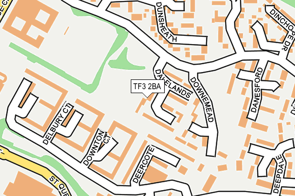 TF3 2BA map - OS OpenMap – Local (Ordnance Survey)