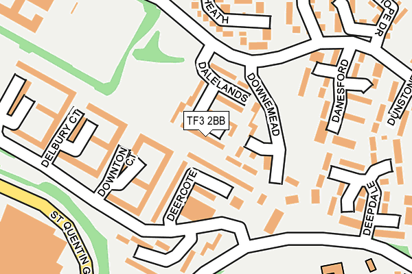 TF3 2BB map - OS OpenMap – Local (Ordnance Survey)