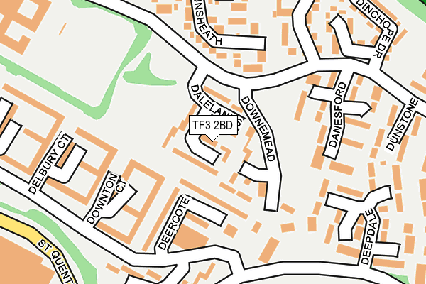 TF3 2BD map - OS OpenMap – Local (Ordnance Survey)