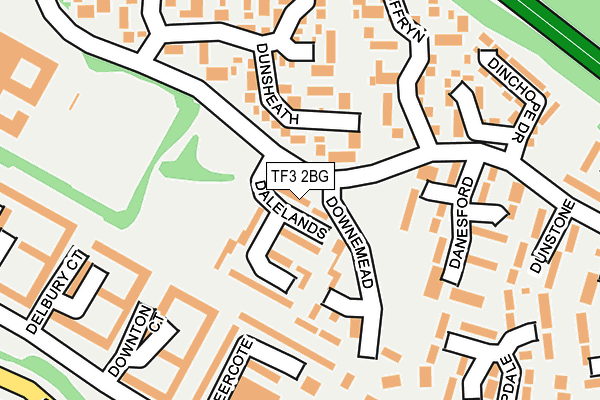 TF3 2BG map - OS OpenMap – Local (Ordnance Survey)
