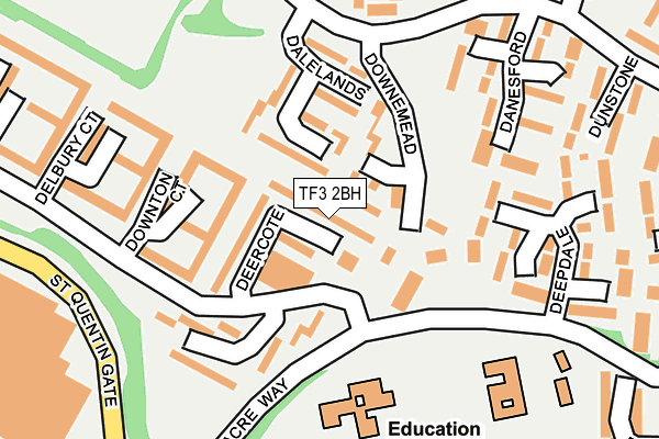 TF3 2BH map - OS OpenMap – Local (Ordnance Survey)