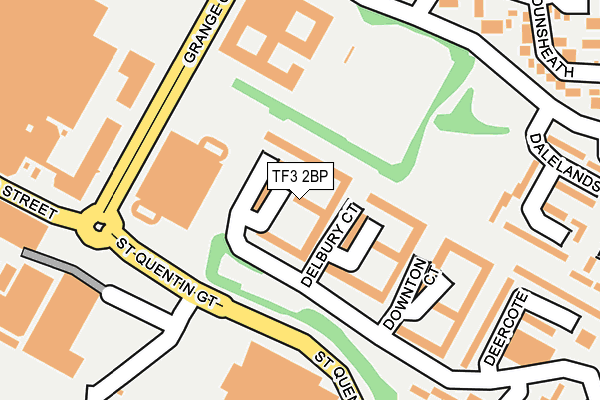 TF3 2BP map - OS OpenMap – Local (Ordnance Survey)