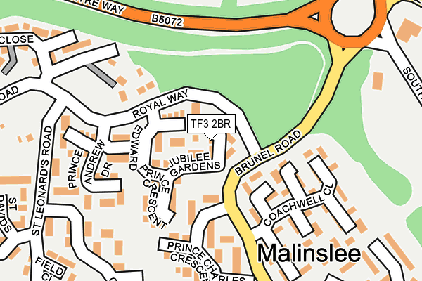 TF3 2BR map - OS OpenMap – Local (Ordnance Survey)