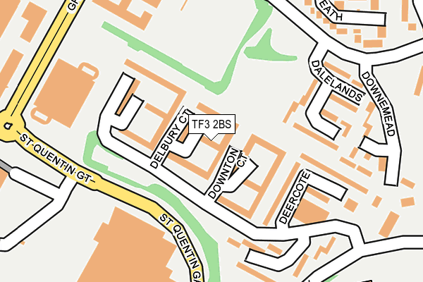 TF3 2BS map - OS OpenMap – Local (Ordnance Survey)