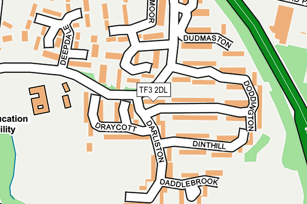 TF3 2DL map - OS OpenMap – Local (Ordnance Survey)