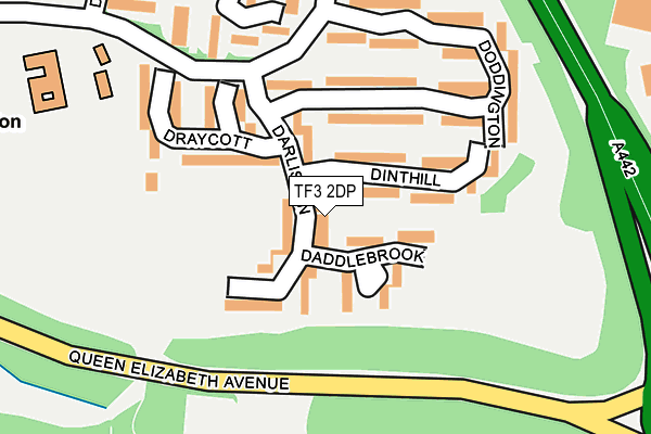 TF3 2DP map - OS OpenMap – Local (Ordnance Survey)