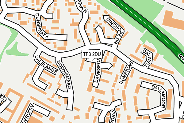 TF3 2DU map - OS OpenMap – Local (Ordnance Survey)