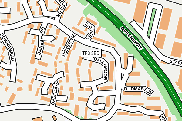 TF3 2ED map - OS OpenMap – Local (Ordnance Survey)