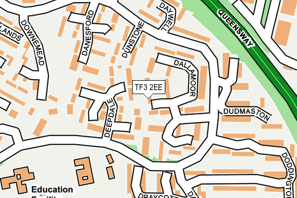 TF3 2EE map - OS OpenMap – Local (Ordnance Survey)